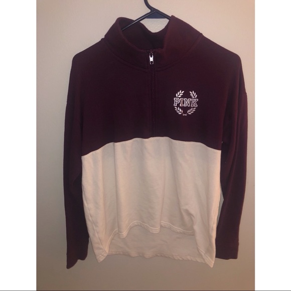 Pink varsity quarter zip small - Picture 1 of 3